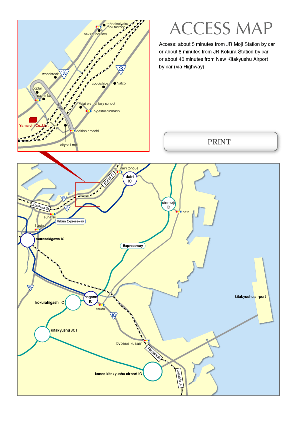 Map of Yamaichi Co., Ltd.